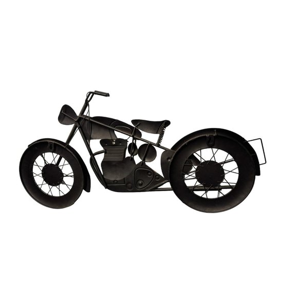 Rustic Motorcycle Metal Wall Decor Hanging Art Brushed - Picture 3 of 12